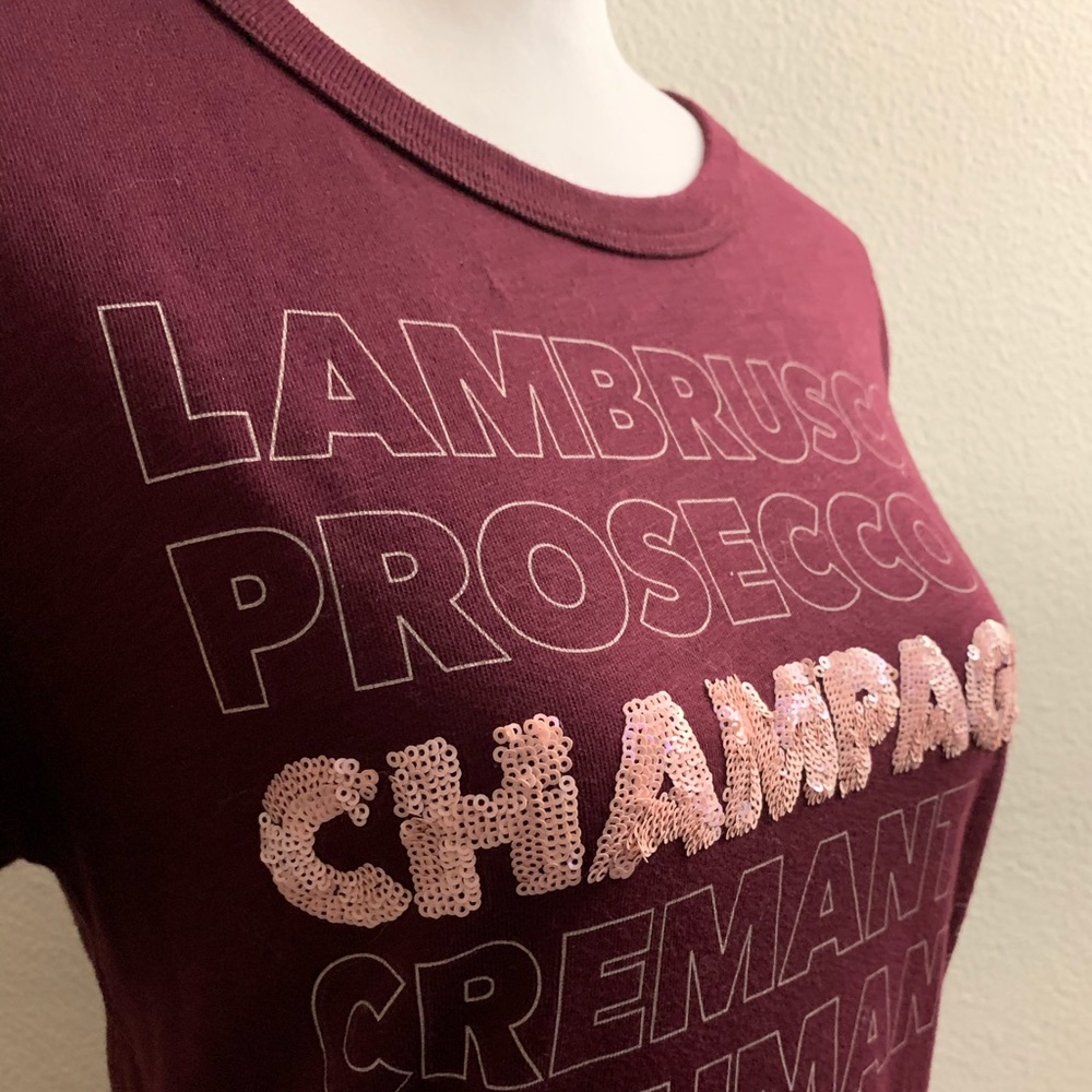 J CREW sequin Champagne tshirt Medium